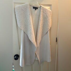 Almost Famous Cream fur collar vest
